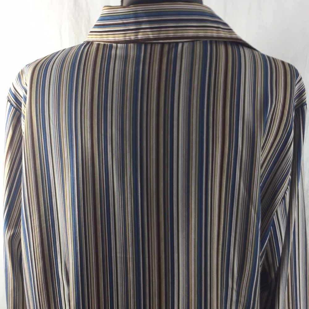Notation Stretch Stripe 3/4 Sleeve Top Size Xl - image 5